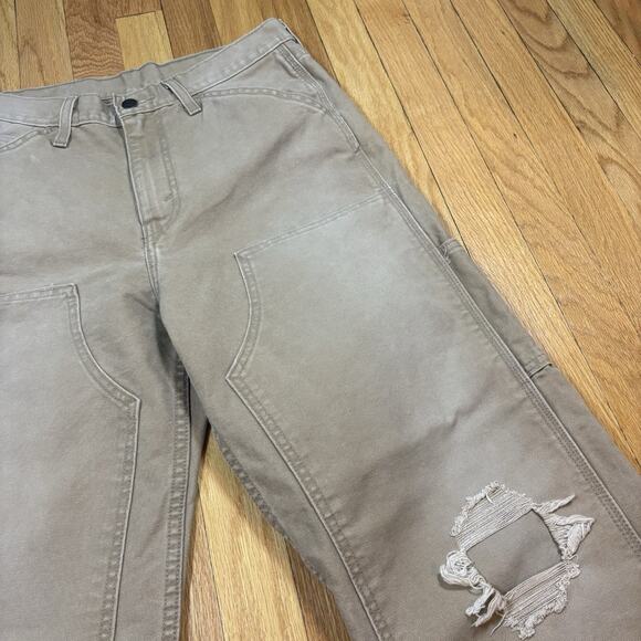 Levi's Men’s 30x32 Workwear Tan Carpenter Pants 568 Loose Straight Double Knee - Picture 5 of 16